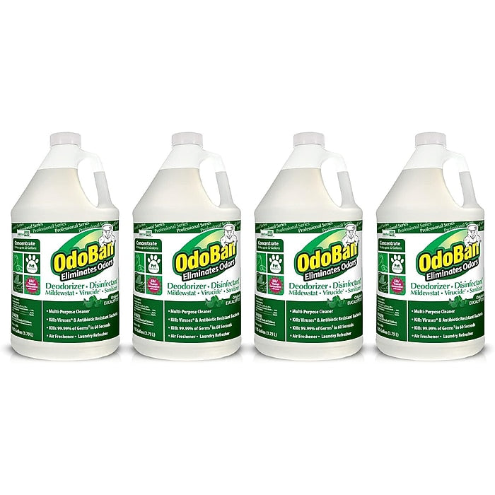 OdoBan Professional Air Freshener Deodorizer, Eucalyptus Scent, 1 Gallon, 4/Carton