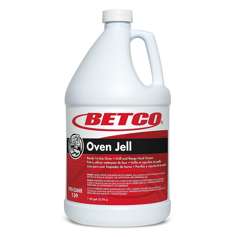 Betco Oven Jell Range Hood Cleaner, Lemon Scent, 128 oz., 4/Carton