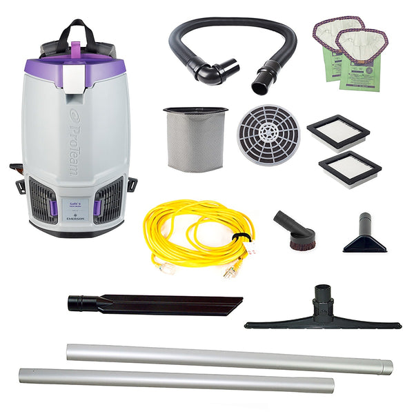 ProTeam GoFit 6 Backpack Vacuum with 18" Carpet Sidewinder Tool Kit