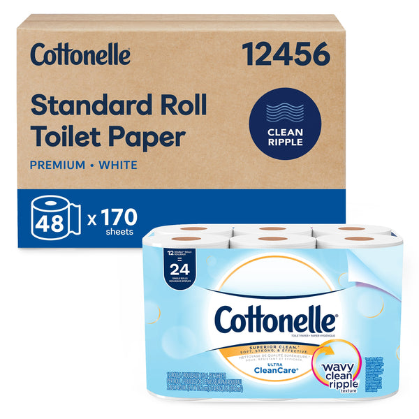 Cottonelle Professional Toilet Paper, 1-ply, White, 170 Sheets/Roll, 48 Rolls/Carton
