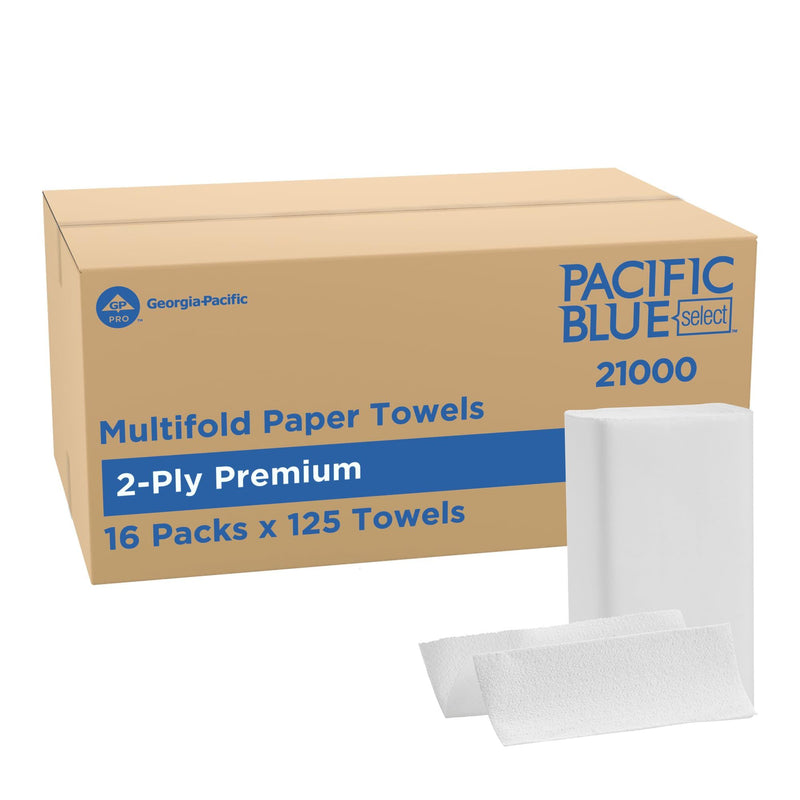 Gp Pacific Blue Select Recycled Multifold Paper Towels 2 Ply 8000 Sheets Pack 40 Packs Carton (10440)
