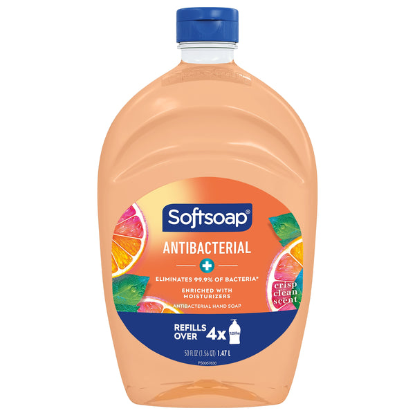 Softsoap Antibacterial Liquid Hand Soap Refill, Crisp Clean Scent, 50 Fl. Oz.