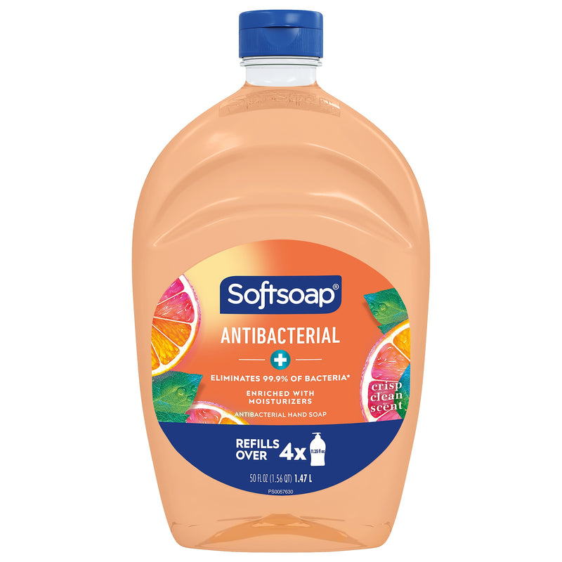 Softsoap Antibacterial Liquid Hand Soap Refill, Crisp Clean Scent, 50 Fl. Oz.