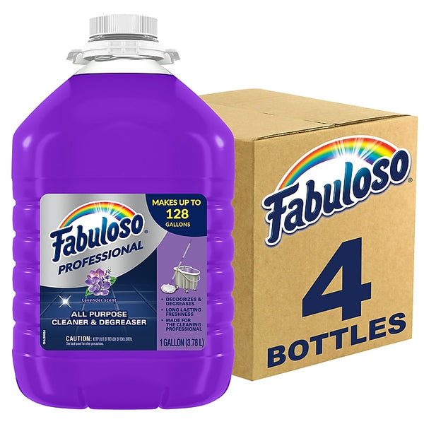 Fabuloso Professional All-Purpose Cleaner & Degreaser, Lavender Scent, 1 Gallon, 4/Carton