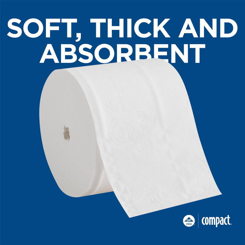 Angel Soft Professional Series Compact Coreless Toilet Paper 2 Ply White 750 Sheets Roll 36 Rolls Carton (19371)