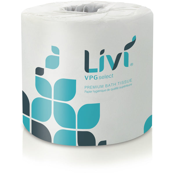 Livi VPG Select Toilet Paper, 2-ply, White, 500 Sheets/Roll, 80 Rolls/Carton