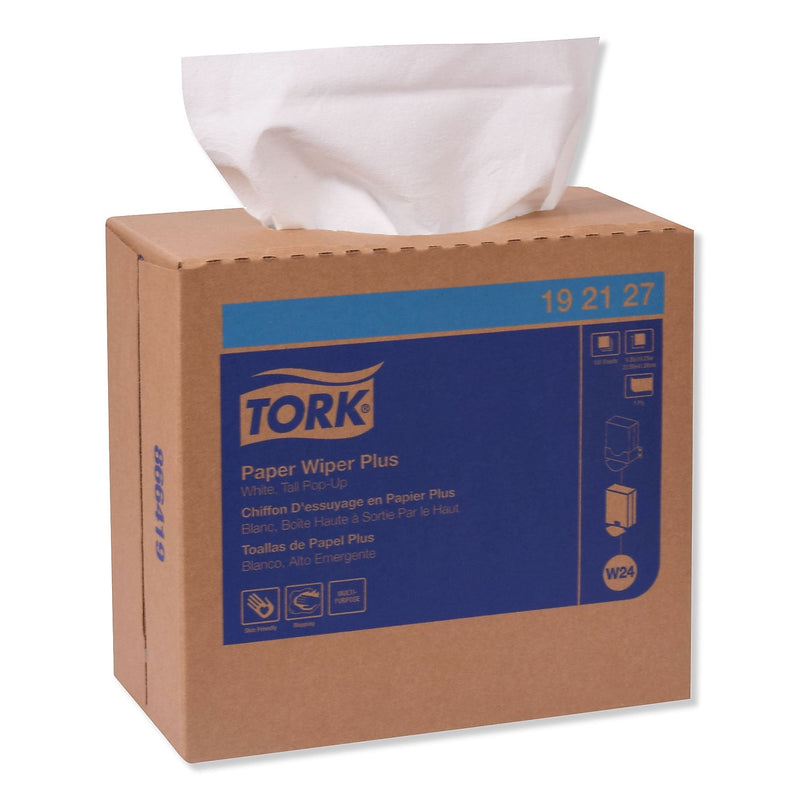Tork Paper Cleaning Wipers, 16.25" X 9.25", White, 100 Wipers/box, 8 Boxes/carton