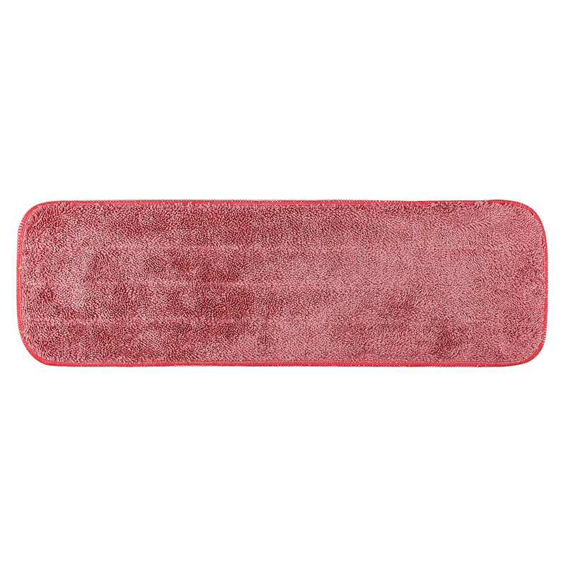 Hospeco Economy 18" Microfiber Flat Mop Pad, Red, 120/Pack