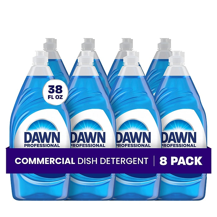 Dawn Professional Manual Pot and Pan Liquid Dish Soap, Original Scent, 38 fl. oz., 8/Carton