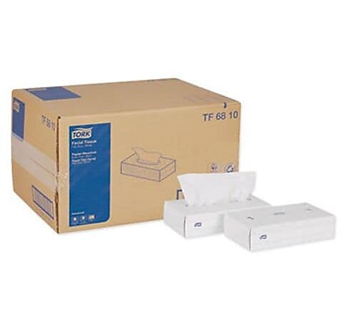 Tork Advanced Facial Tissue, Flat Box, White, 3000 Tissues
