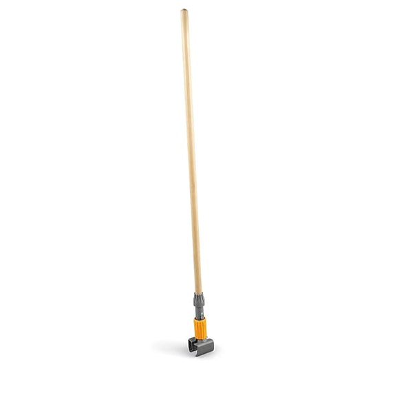 Coastwide Professional 60" Clamp-Style Wood Wet Mop Handle, Plastic Head