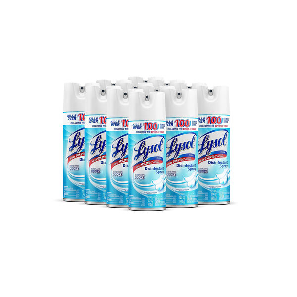 Lysol Disinfectant Spray, Crisp Linen, 12.5 Oz. 12/Carton