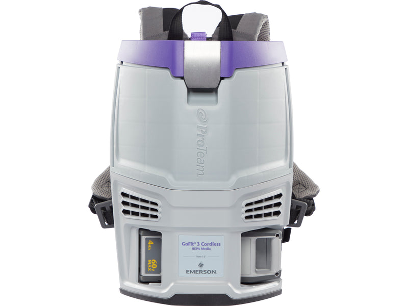 ProTeam GoFit 3 Cordless Backpack Vacuum, Gray