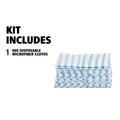 Rubbermaid HYGEN Microfiber Cleaning Cloths, 12" x 12", White/Blue, 600 Cloths/Pack