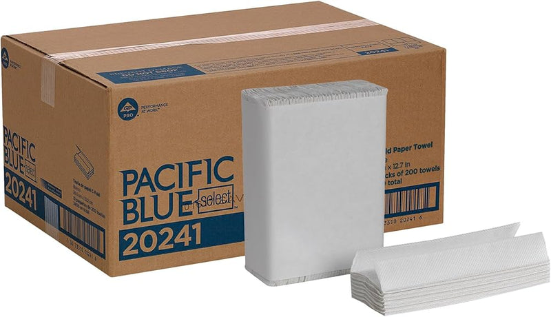 Pacific Blue Select C-Fold Paper Towels 1 Ply 200 Sheets Pack 12 Packs Carton (20241)