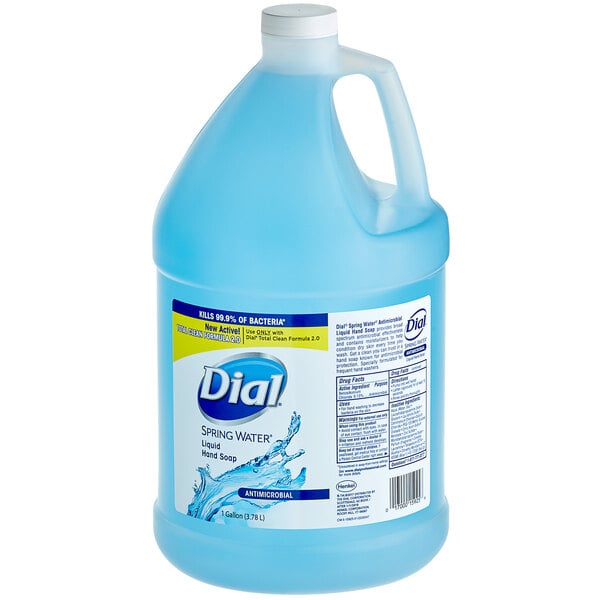 Dial Moisturizing Liquid Hand Soap, Spring Water Scent, 1 Gal., 4/Carton