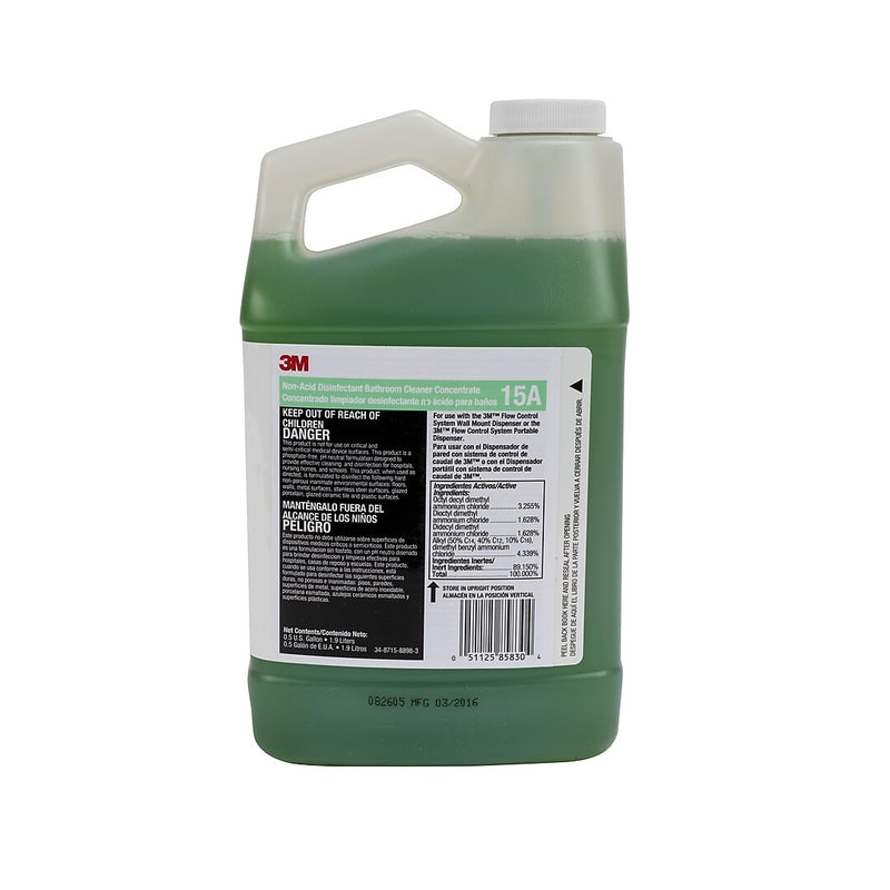 3M Disinfectant Bathroom Cleaner Concentrate, 0.5 Gallons, 4/Carton