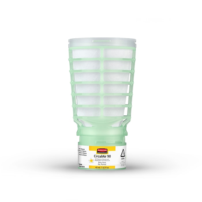 Rubbermaid Commercial CirculAir 90 Solid Air Freshener & Deodorizer Refill, Pure Scent, 6/Carton