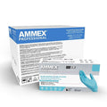 Ammex Professional Series Powder Free Nitrile Exam Gloves, Latex Free, Blue