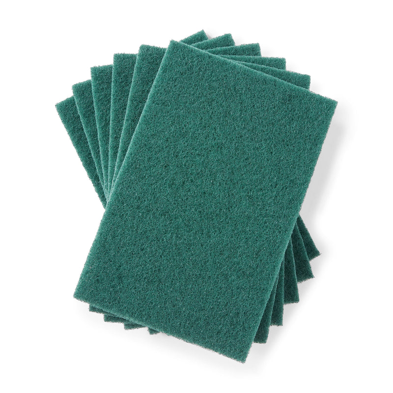 Coastwide Professional Medium Duty Scouring Pad, Green, 10/Pack