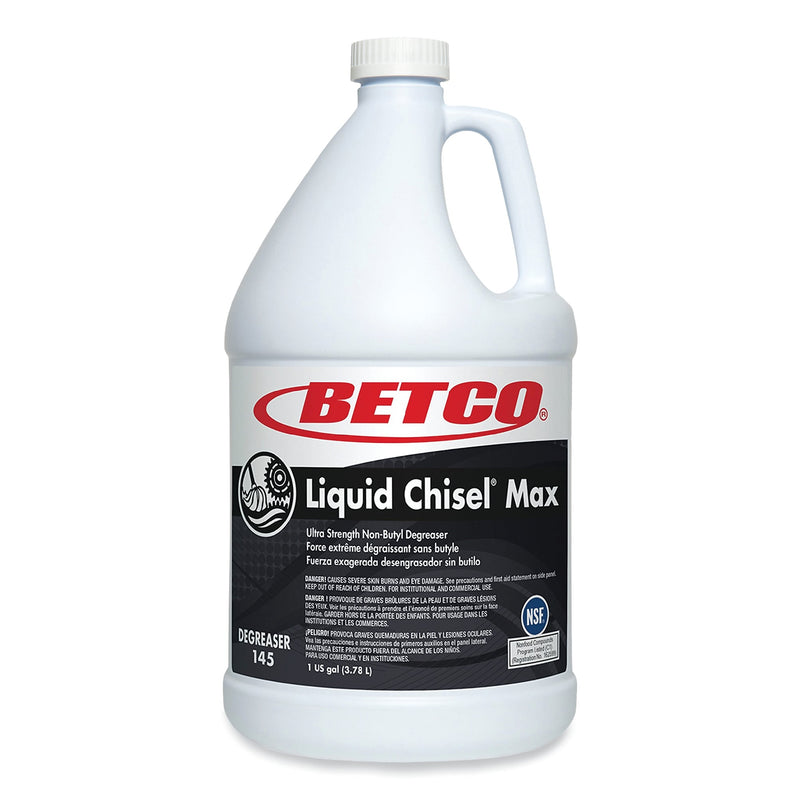 Betco Liquid Chisel Max Non-Butyl Degreaser, Characteristic Scent, 1 Gal. Bottle, 4/Carton