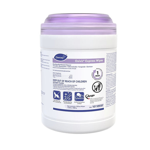 Oxivir Express Disinfecting Wipes, 220 Wipes/Canister