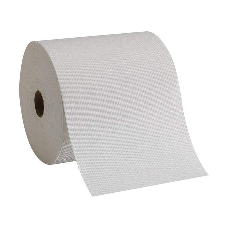 Pacific Blue Basic Recycled Hardwound Paper Towels 1 Ply 800 Ft Roll 6 Rolls Carton (26601)