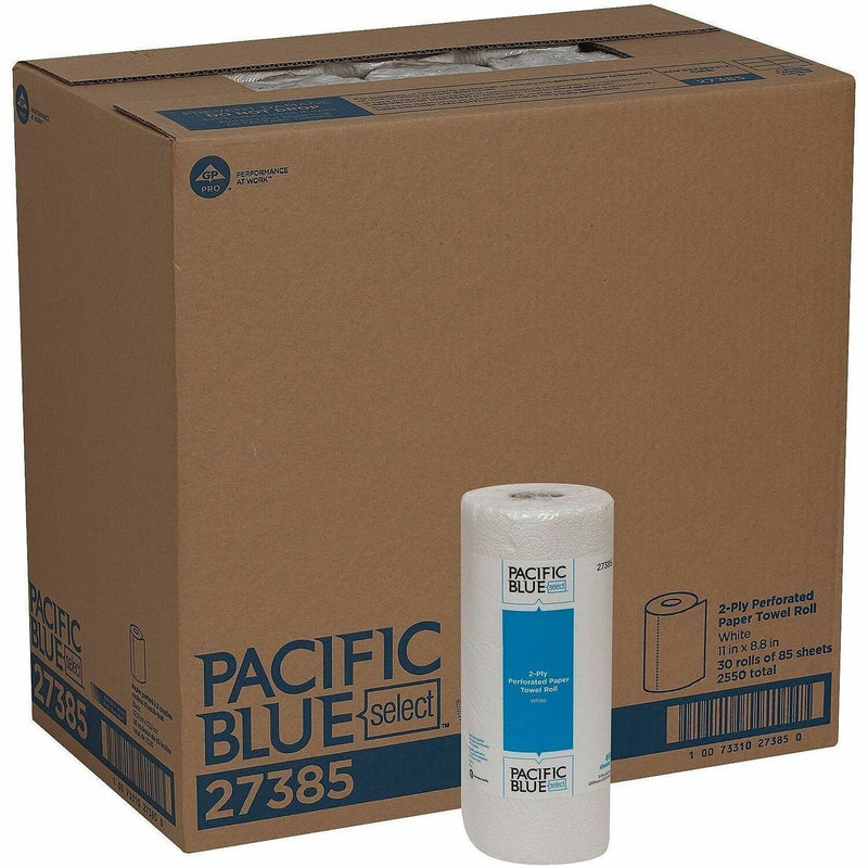 Pacific Blue Select Paper Towels 2 Ply 85 Sheets Roll 30 Rolls Pack (27385)