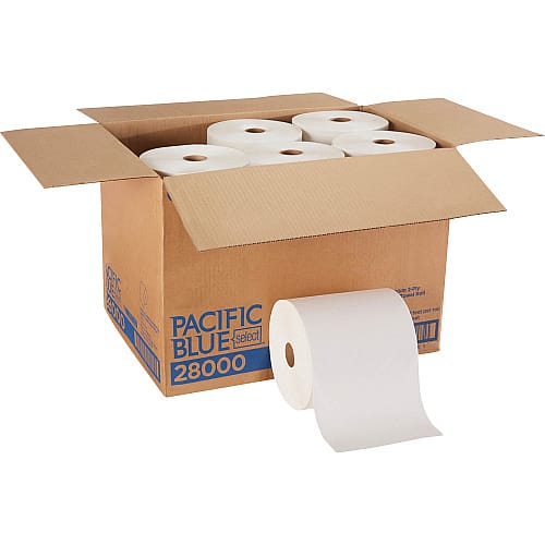 Pacific Blue Select Premium Hardwound Paper Towels, 2-ply, 350 ft./Roll, 12 Rolls/Carton