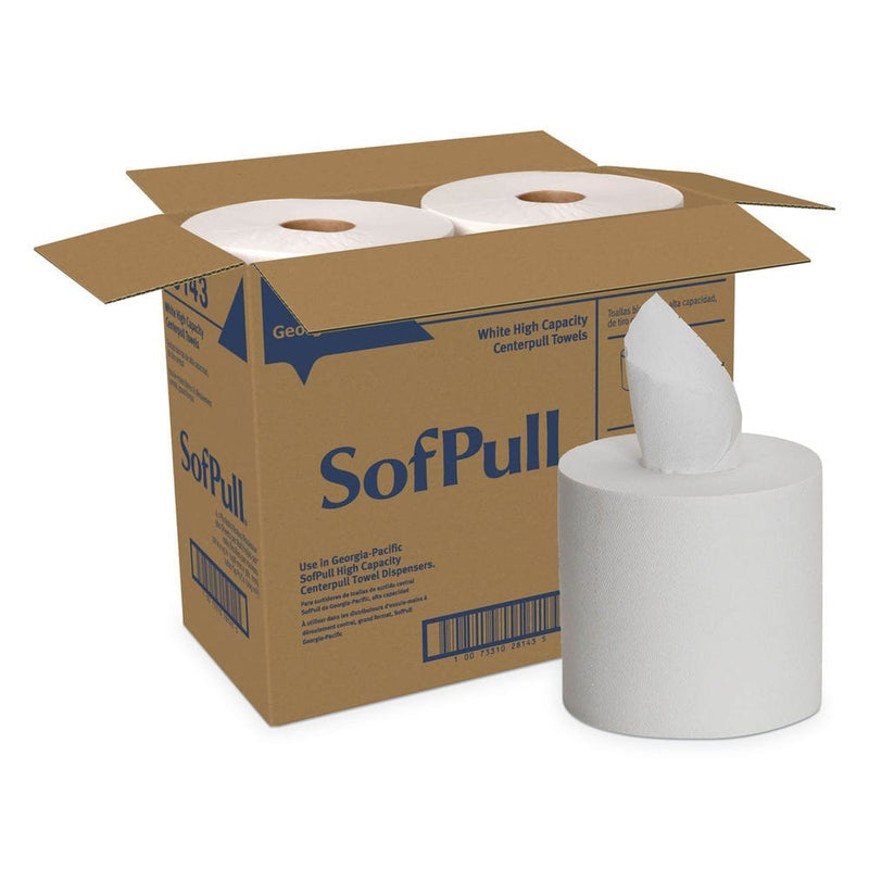 SofPull Premium Centerpull Paper Towels 1 Ply 560 Sheets Roll 4 Rolls Pack (28143)