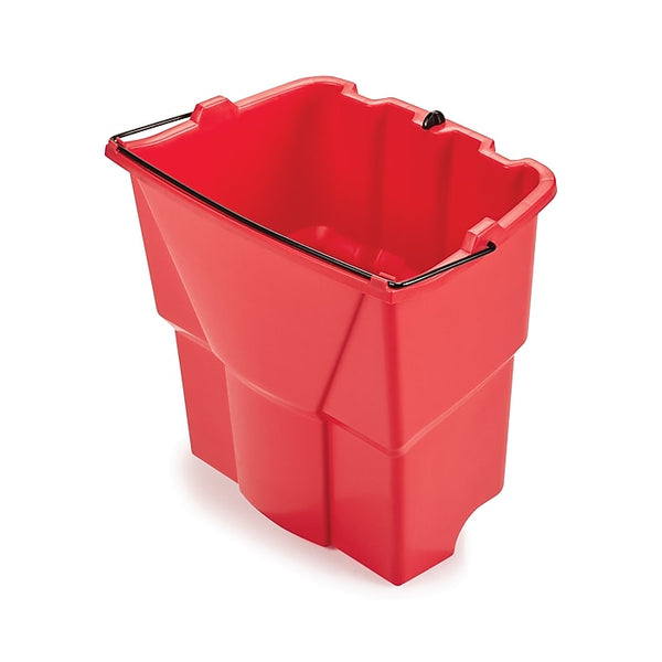 Rubbermaid Executive Series WaveBrake Plastic Dirty Water Bucket, 4.5-Gallon, Red