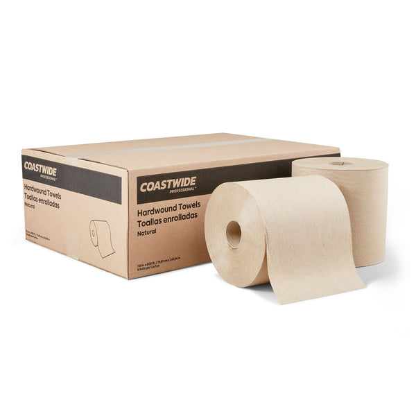 Coastwide Professional Recycled Hardwound Paper Towels, 1-ply, 800 ft./Roll, 6 Rolls/Carton