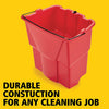 Rubbermaid Executive Series WaveBrake Plastic Dirty Water Bucket, 4.5-Gallon, Red (2064907)