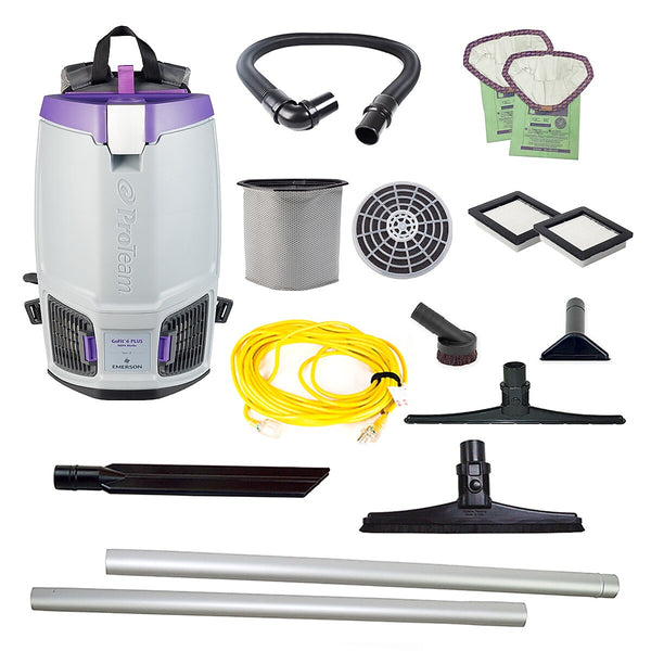 ProTeam GoFit 6 PLUS Backpack Vacuum with 15" Carpet & Hard Surface Sidewinder Tool Kit