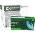 Ammex X3 Nitrile Gloves, Latex Free, Blue
