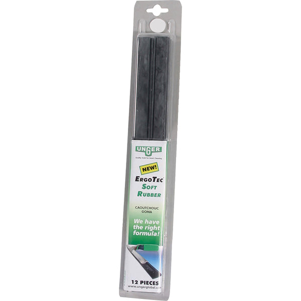 Unger Squeegee Replacement Blades, Black, 12/Pack