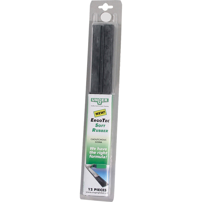 Unger Squeegee Replacement Blades, Black, 12/Pack