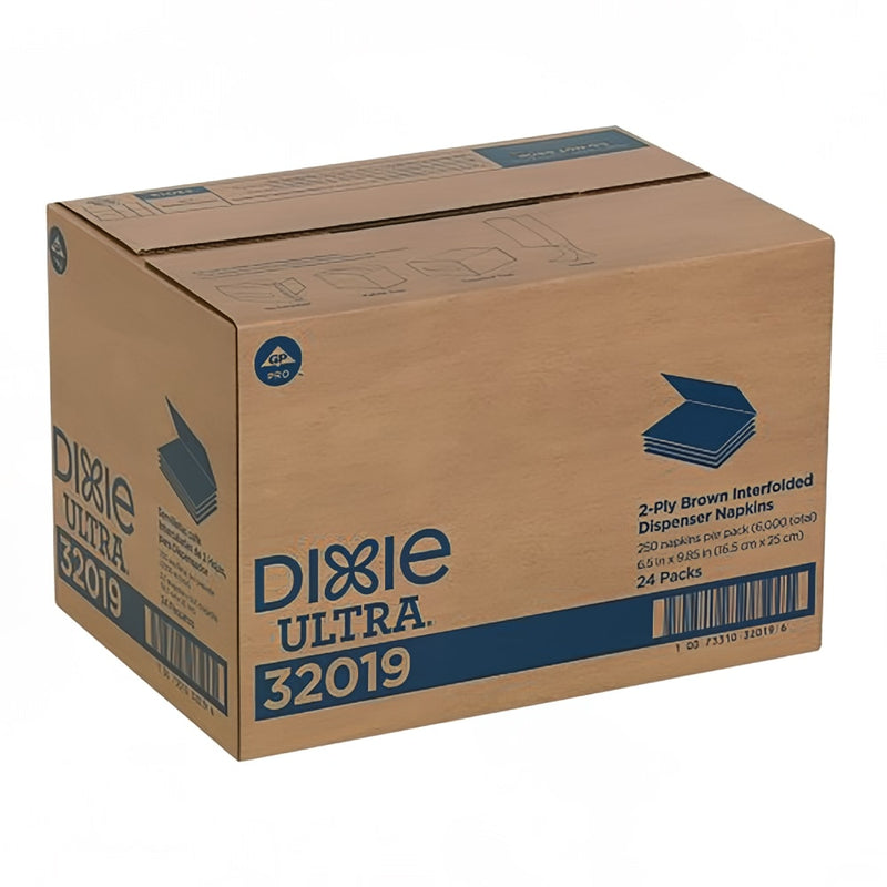 Dixie Ultra Dispenser Napkins 2 Ply Brown 250 Pack 24 Packs Carton (32019)