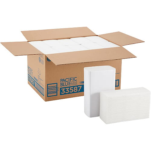 Pacific Blue Ultra Recycled C-Fold Paper Towels 1 Ply 220 Sheets Pack 10 Packs Carton (33587)
