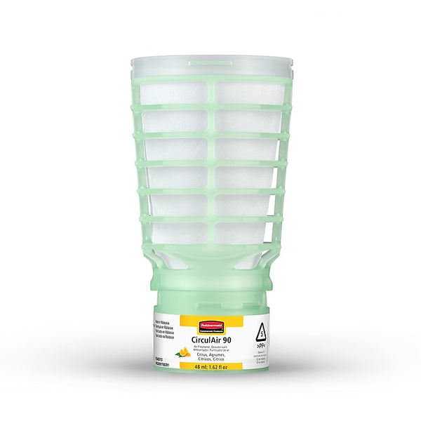 Rubbermaid Commercial CirculAir 90 Solid Air Freshener & Deodorizer Refill, Citrus Scent, 6/Carton