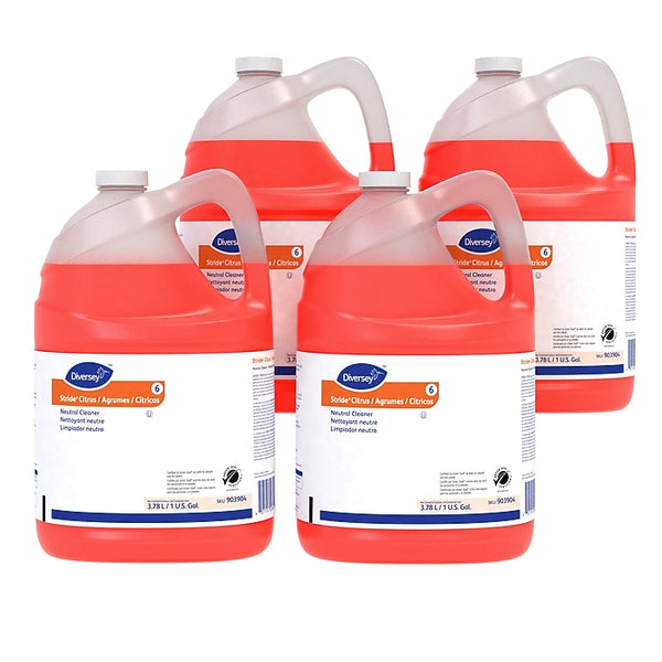 Diversey Stride Citrus Neutral Floor Cleaner, 1 Gallon, 4/Carton