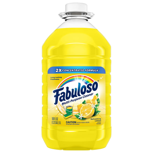 Fabuloso Multi-Purpose Cleaner, Refreshing Lemon Scent, 169 Fl. Oz., 3/Carton