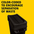 Rubbermaid Slim Jim Indoor Lid, Black Plastic, 23 Gal.