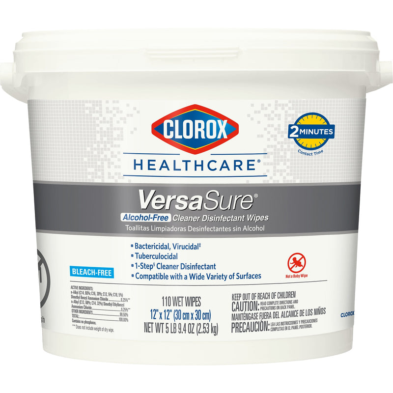 Clorox Healthcare VersaSure Cleaner Disinfectant Wipes, 110 Wipes/Container