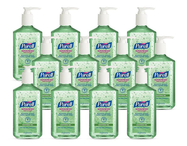 PURELL Advanced 70% Alcohol Gel Hand Sanitizer, Fresh Scent, 12 oz., 12/Carton