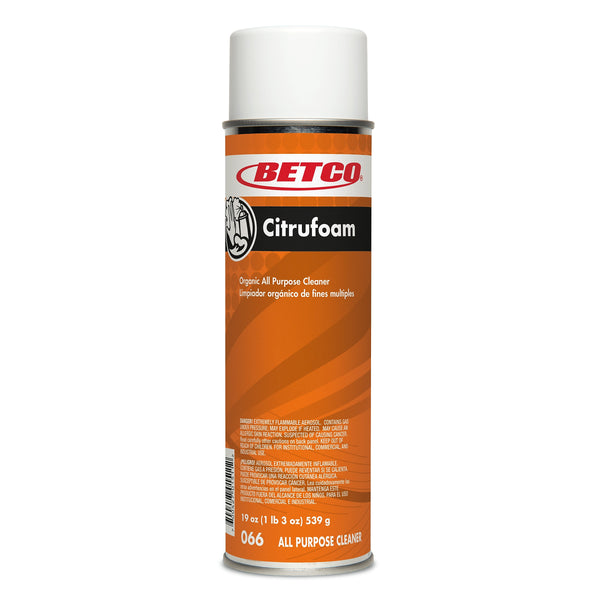 Betco Citrufoam Cleaner & Degreaser, Citrus, 19 oz., 12/Carton