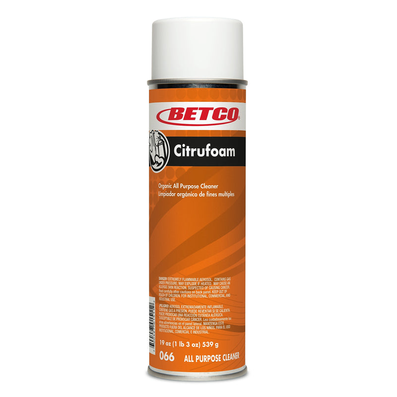 Betco Citrufoam Cleaner & Degreaser, Citrus, 19 oz., 12/Carton