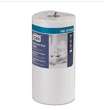 Tork Universal Perforated Towel Roll, 2-Ply, White, 12 Rolls