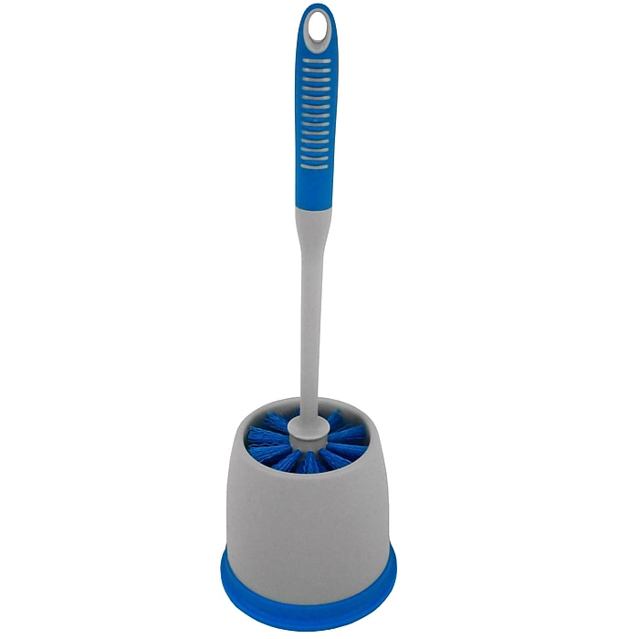Impact Toilet Bowl Brush and Caddy, Blue/Gray