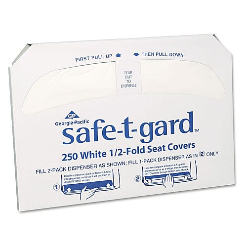 Georgia-Pacific Professional Half Fold Toilet Seat Covers White 250 Pack 20 Boxes Carton (47046)